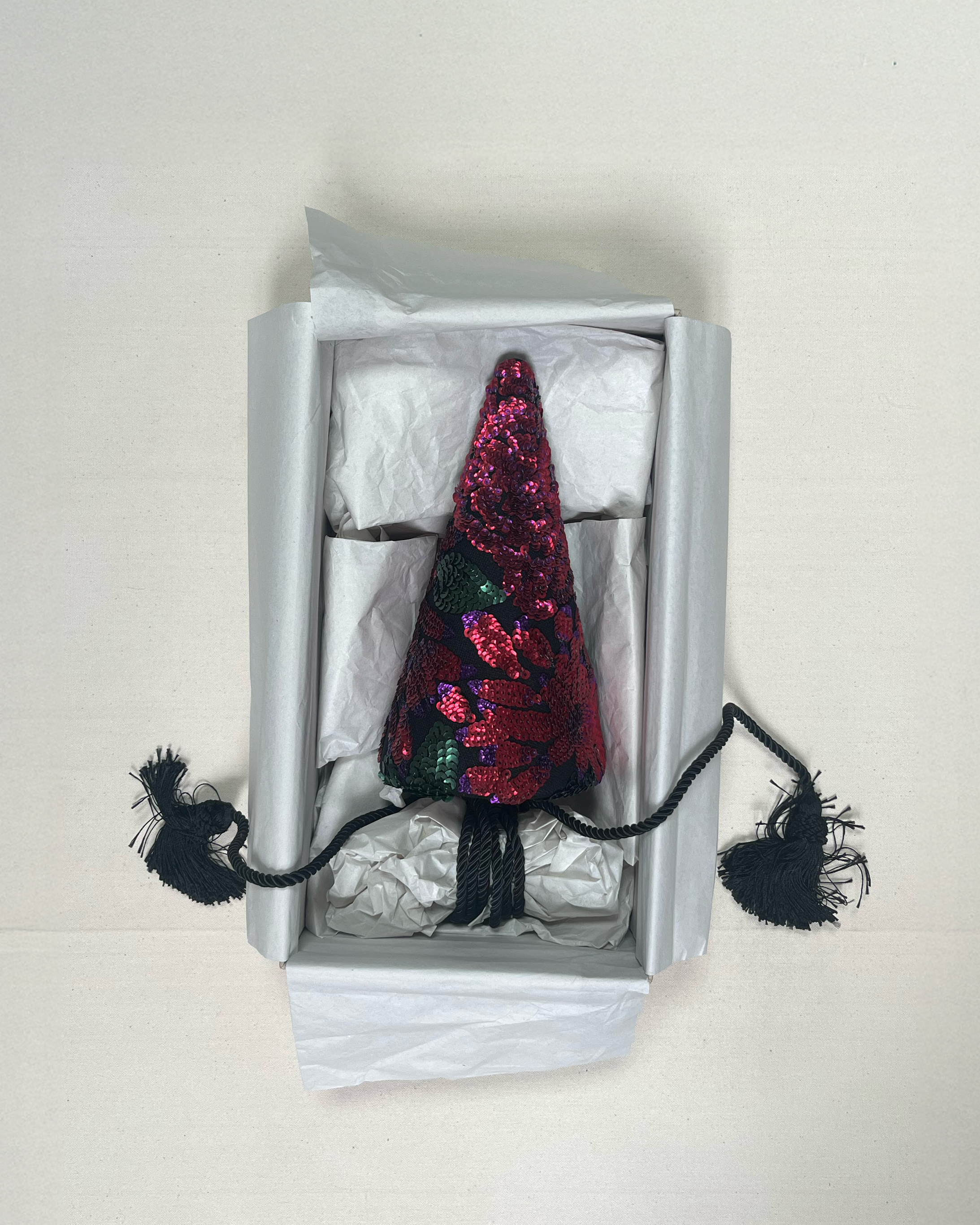 Red sequin party hat 2020