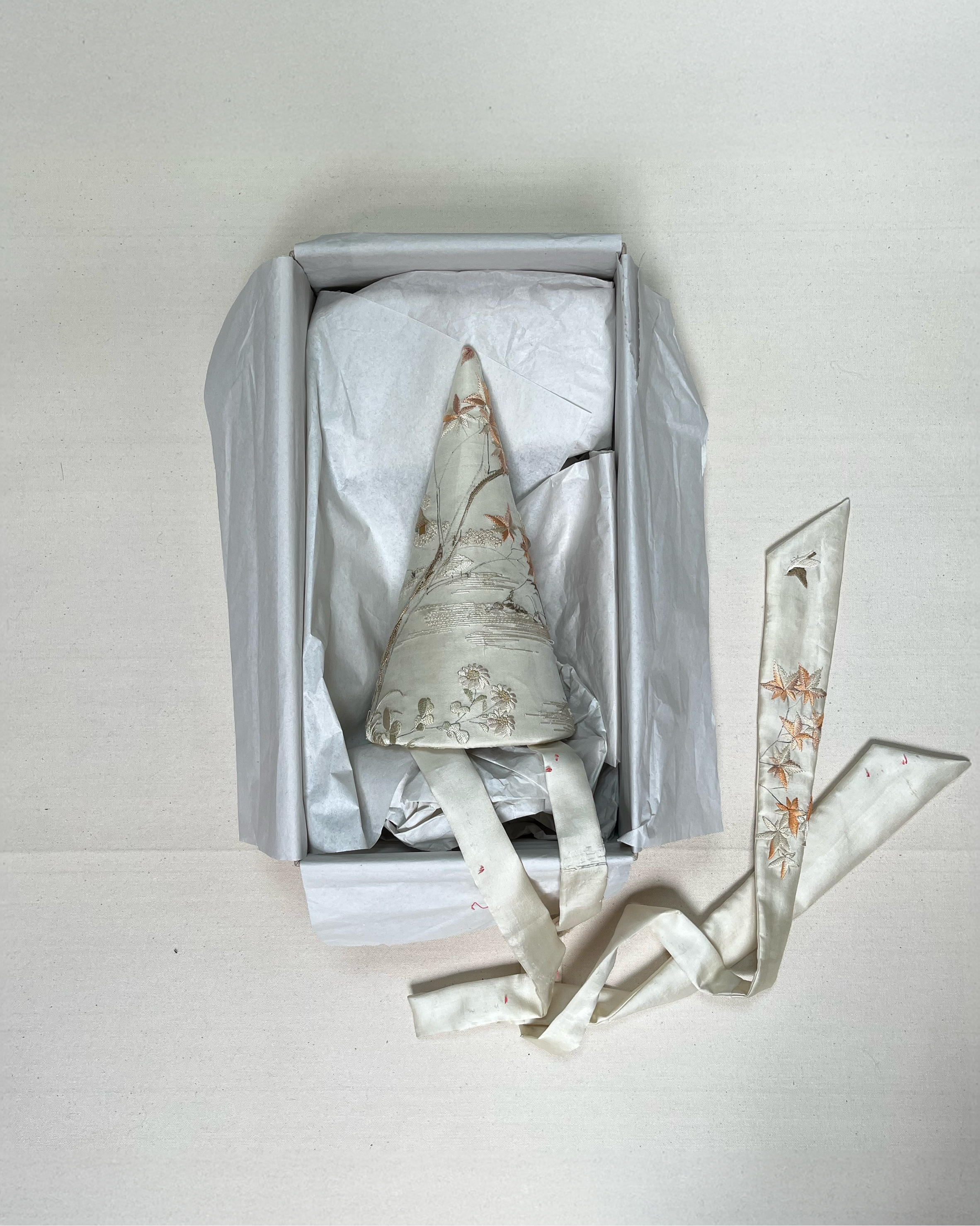 Unfinished embroidery party hat 2023